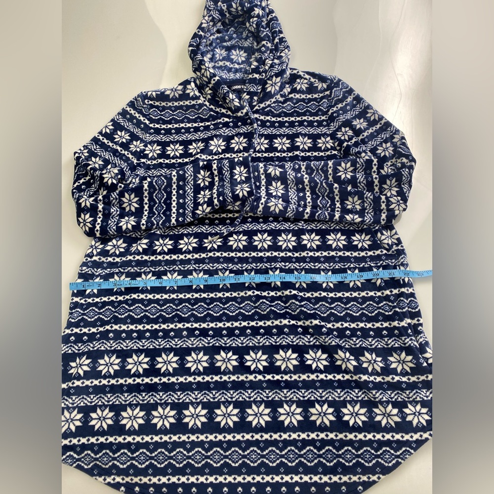 LAND’S END blue christmas soft sweater p26-04 - Picture 5 of 8